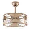 18in Modern Round Ceiling Fan Light w/Remote & Timing Champagne-gold