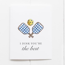 Barrel Down South Serving Up A Happy Birthday Pickleball Pickle Ball Greeting Card Funny Birthday Card For Men and Women (I Dink You're The Best Pickleball Greeting Card)