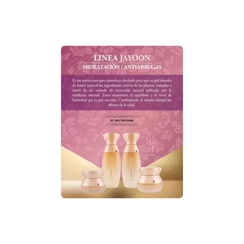 Crema Facial Coreana Jayoon Antiarrugas, Reafirmante_3 Set Mixta