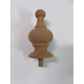 Wood Finial. Choice: Maple,Oak,or Cherry. Bedpost, Furniture, Craft. #57 (Mahogany)