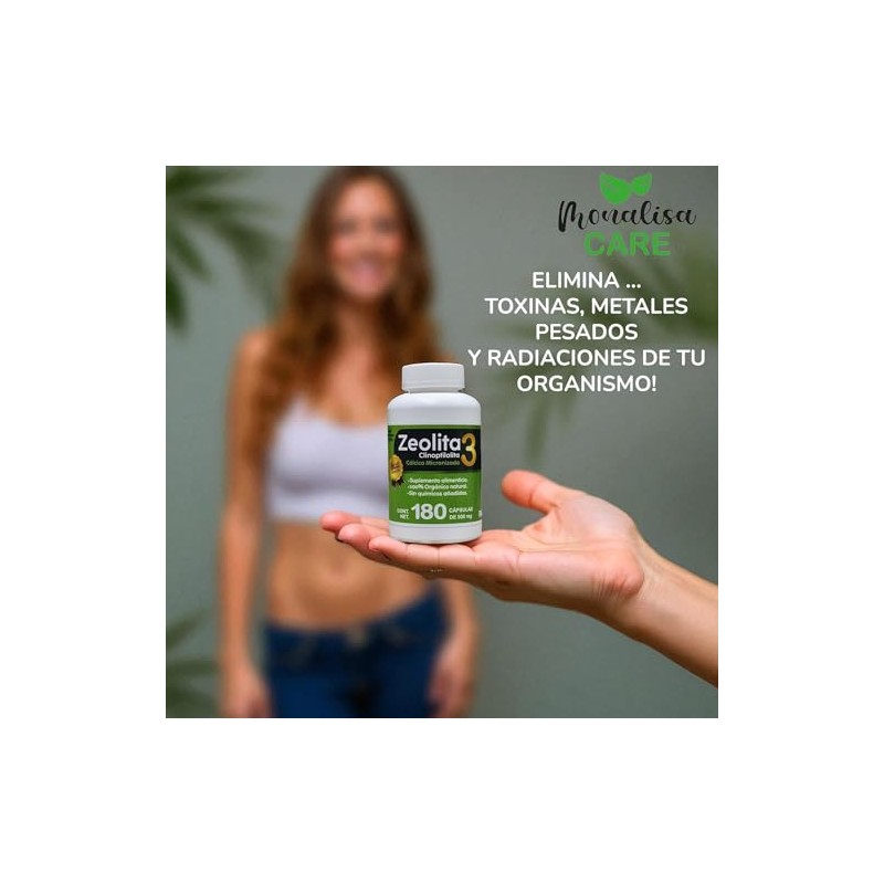 Zeolita Clinoptilolita Orgánica Micronizada Premium 180 Cápsulas Veganas