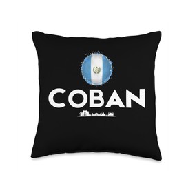 Coban City Women Men Travel Town Dad Guatemala Mom Coban Throw Pillow