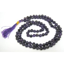 CRYSTALMIRACLE Amethyst 6 Mm Beaded Necklace Fashion Jewelry Men Women Accessory Gift Crystal Healing Chakra Balancer