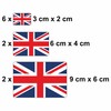 Pack of 10 Flag Stickers Great Britain Set England Car