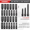 SONIGEKO 29-Piece 1/2" Drive Impact Socket Set - 6 Point