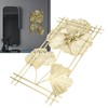 Ginkgo Leaf Wall Hanging Decor Metal Iron 3D Golden Ginkgo