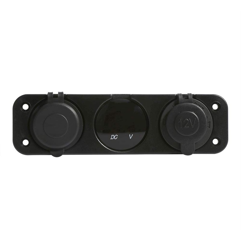 Dual USB Car Charging Socket, Car Boat Charger, 3 Hole