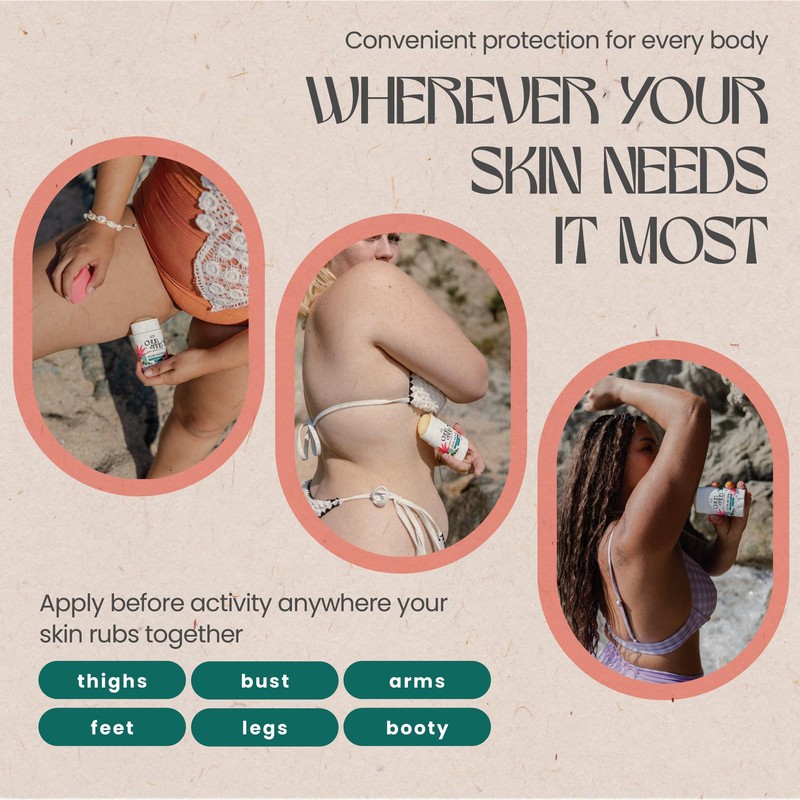 Zone Naturals Chafing Stick - 100% Natural Chub Rub Stick