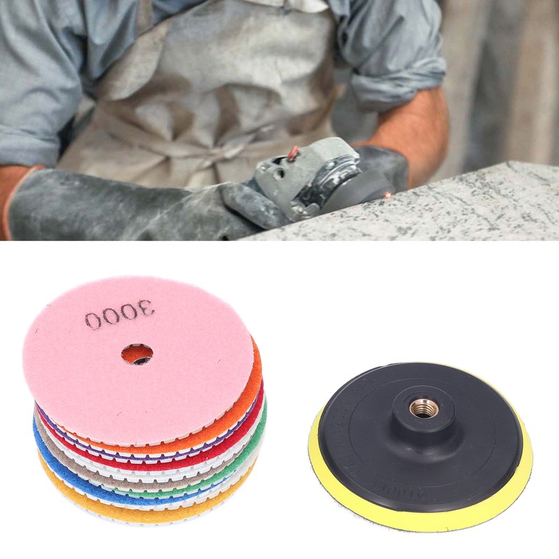 11Pcs/Set Diamond Polishing Pads Sanding Abrasive Disc with Backer Pad