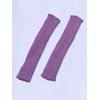 Verdusa Women's Solid Rib Knit Leg Warmers Purple one-size