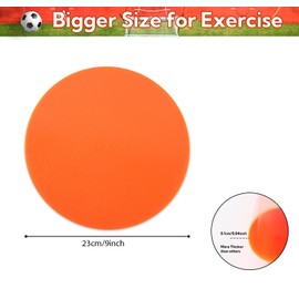Spot Markers for Sports Training, 9 Inch No Slip Poly Spot Dots Rubber Flat Cones Field Markers for Soccer, Football, Speed Agility Training, Colorful Floor Spots Markers for Gym Classroom (18)