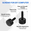sourcing map M3x12mm Knurled Thumb Screw, 10 Pcs Aluminum Alloy