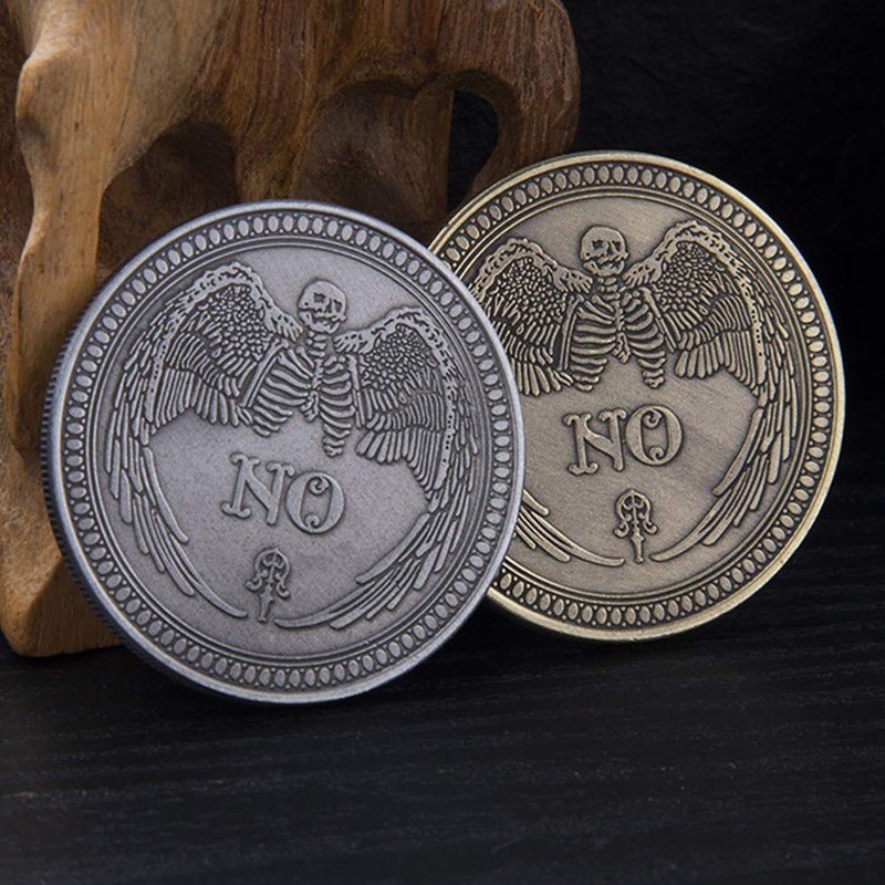 YES/NO Letter Decision Coin, Yes No Challenge Coin Embellishments Decision