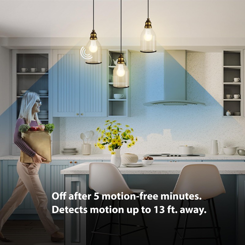Feit Electric LED Motion Sensor Light Bulb, A21 100W Equivalent,