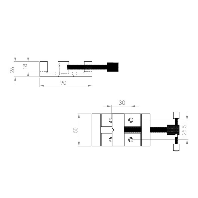 PAULIMOT Height Support Vice Jaw Width 50mm
