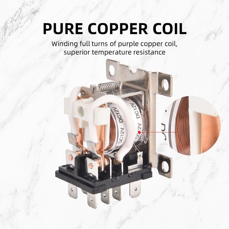 CNAODUN JQX-12F-2Z DC 24V Coil 30A 2NO 2NC DPDT 8