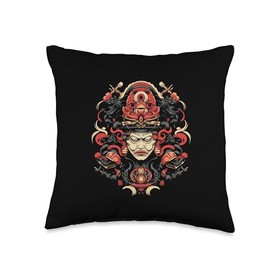 Daruma Doll Good Luck Symbol Cute Asian Throw Pillow