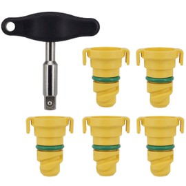 6 PACK Oil Drain Plug Compatible with Ford F-150 F150 Mustang Bronco Explorer Edge Lincoln MKZ FT4Z-6730-A FT4Z6730A BC3Z-6730-A BC3Z6730A KX6Z-6730-B KX6Z6730B BC3Z-6730-B with Removal Tool