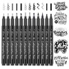APOGO Hand Lettering Calligraphy Pens: 12 Black Calligraphy Hand Lettering