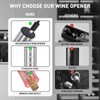 Secura Stainless Steel Electric Wine Opener, Rechargeable Automatic Home Wine