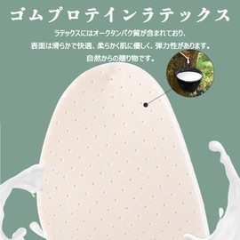 Latex Insoles [Set of 2] Breathable, Soft, Sweat Absorbent, Soft, Slim, Soles, Sweat Absorption, Standing Work, Non-fatigue Shoes, Unisex, Shock Absorption (Gray, L 10.0 - 10.2 inches (25.5 - 26 cm))