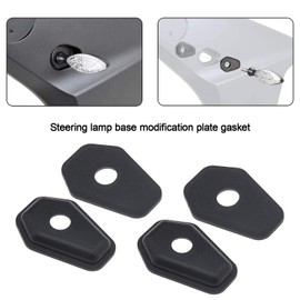 4-Piece Motorcycle Indicator Indicator Covers Adapter Plates Black for Front and Rear Compatible with Suzuki SXR600 750 1000 SV650 1000 DL650