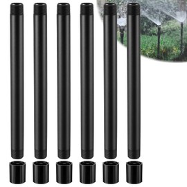 Gulfmew 12 Set Sprinkler Extension Riser Set, 6 Pcs 12" Sprinklers Pipe MNPT and 6 Pcs Double Female Thread Coupling for Lawn Garden Irrigation System, Sprinklers Extension for Raising Sprinkler Head