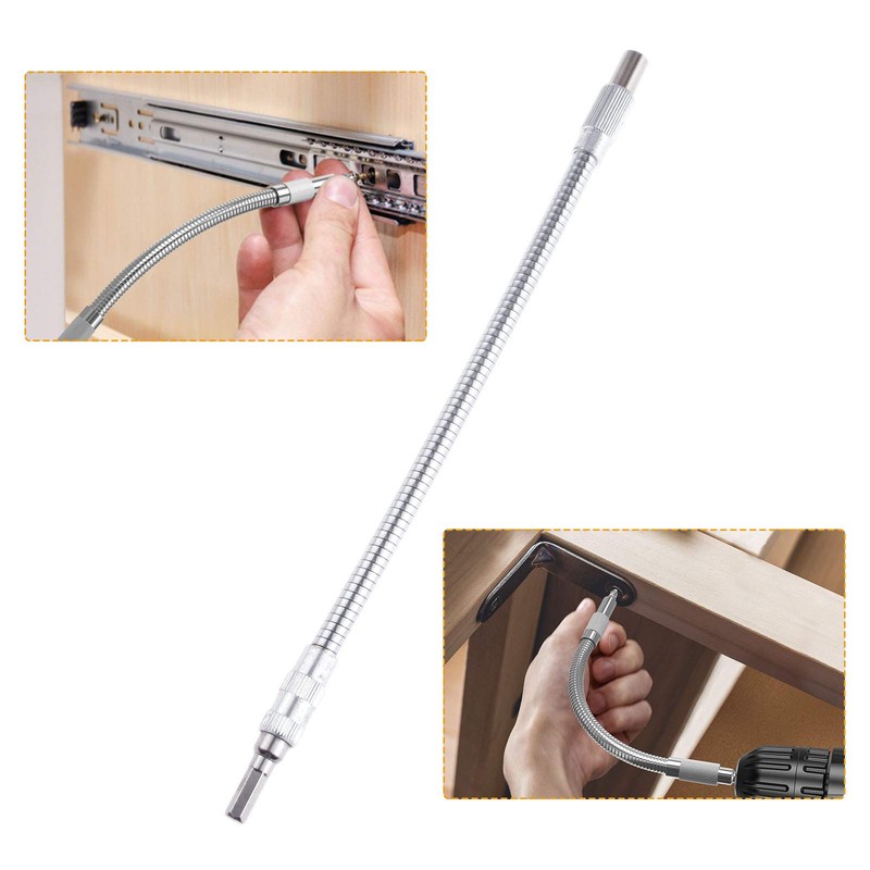 Flexible Shaft Electric Hex Driver Drill Durable Connection Holder Silver