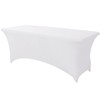 SEPARO Spandex Table Cover 1 Pack 6FT White Fitted Tablecloths,Washable