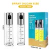 MPXEAVG 2 Stück Sprühflasche für Speiseöl, Ölsprüher zum Kochen, 2x100