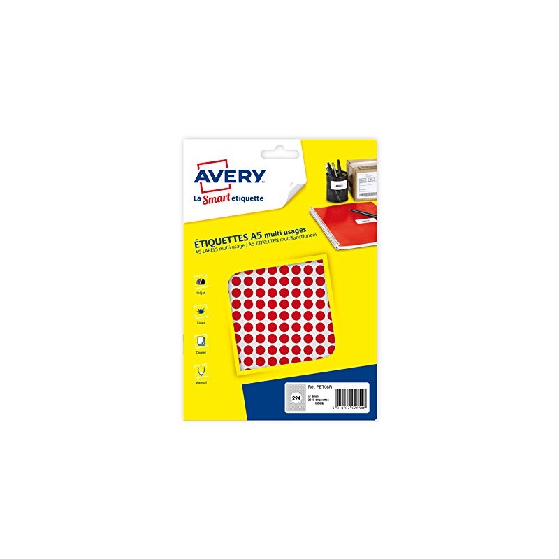 Avery 2940 – ø8 mm – Sheet A5 pads –
