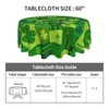 DaLizA St.Patrick's Day Round Tablecloth 60 Inch Green Shamrock Table