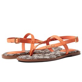 COACH Josie Leather Sandal Orange 5.5 B (M)