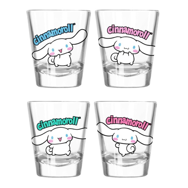 Silver Buffalo Sanrio Cinnamoroll Pose Name Set 4pc. 1.5oz. Mini
