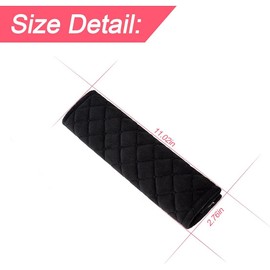 2 Pack Universal Car Seat Belt Cover, Comfort Soft Seatbelt Pad, Compatible with All Cars, Safety Seatbelt Shoulder Strap Pad for Adults Kids, Car Accessories for Men Women (Black)