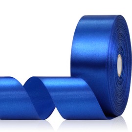 Aoropo Blue Ribbon 1-1/2 Inch x 60 Yards, Royal Blue Satin Ribbon for Crafts, Gift Wrapping, Flower Bouquet, Baby Shower, Birthday, Wedding and Festival Decor