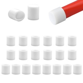 EASYEAH 1/2" (12.7mm) Silicone Chair Leg Floor Protectors, Rubber Chair Leg Caps, Non-Slip Furniture Pads Round Chair Feet Covers End Caps for Hardwood Floors, Patio & Table Foots, White (20PCS)