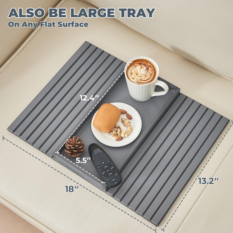 LOVYANXUE Bamboo Sofa Arm Tray, Anti Falling Couch Arm Tray