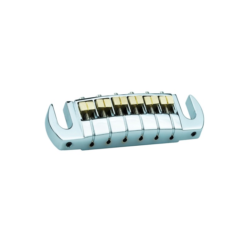 Guyker Guitar Wraparound Bridge Adjustable Stoptail with Brass Saddles &