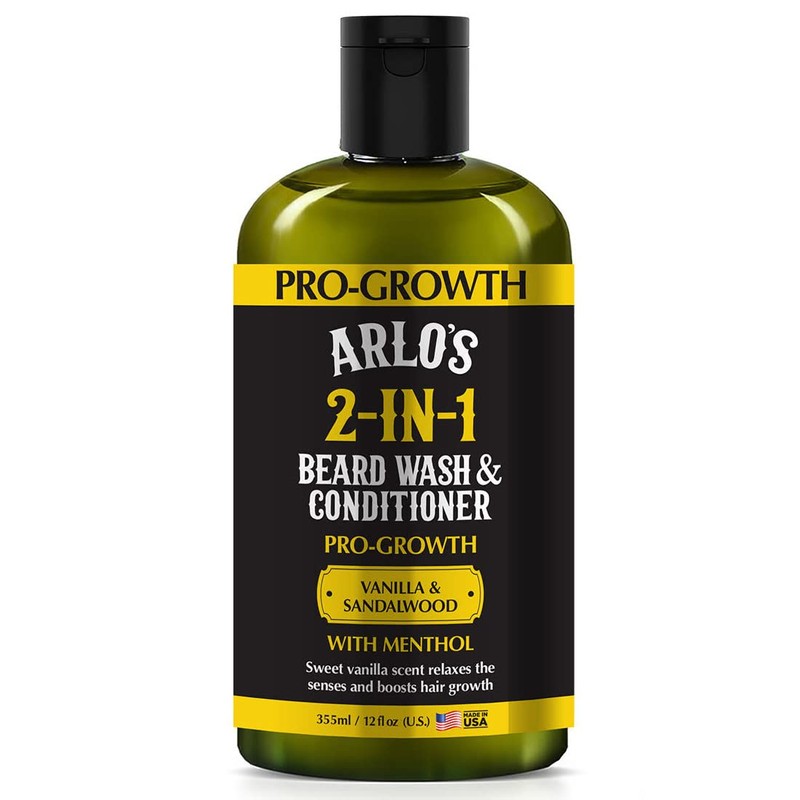 Arlo's Pro-Growth 2-in-1 Beard Wash and Conditioner - Sándalo de