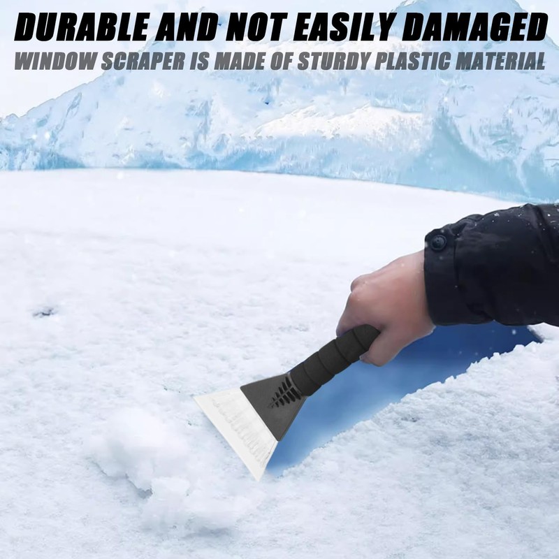 MAXQUU 2 Piece Car Ice Scraper Set, Car Windshield Ice