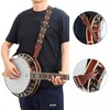 Nefelibata Banjo Strap, 2"Wide Full Grain Cowhide Guitar Strap Adjustable