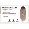 Tangyaoyusun 28Inch Ombre Golden Hair Replacement Wigs Long Curly Wavy