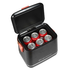 Frigidaire EFMIS308 Top Opening 6 Cans/4L Beverage Insulated Fridge Or Cooler Up To 8 Hrs, With Wall And Car Outlet (Black) (Renewed)