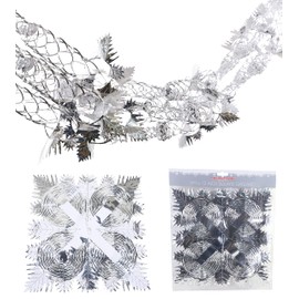 Christmas Concepts® 9ft x 1ft Large Square Foil Garland Festive Hanging Decoration – Christmas Trimming (Silver)
