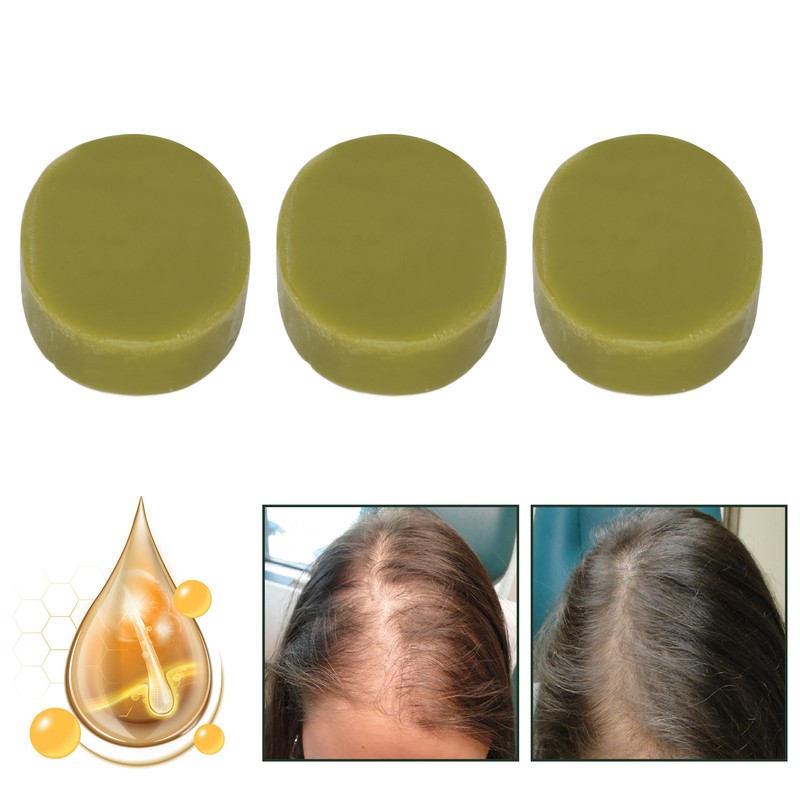 3pcs Hair Strengthening Shampoo Bar Moisturizing Deep Cleansing Scalp Care