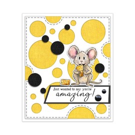 LZBRDY Mouse Playing Clear Stamps and Dies Set for DIY Scrapbook Card Making