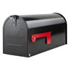 BlissBoard Mailboxes for Outside, Galvanized Steel Medium Black Metal Mailbox,
