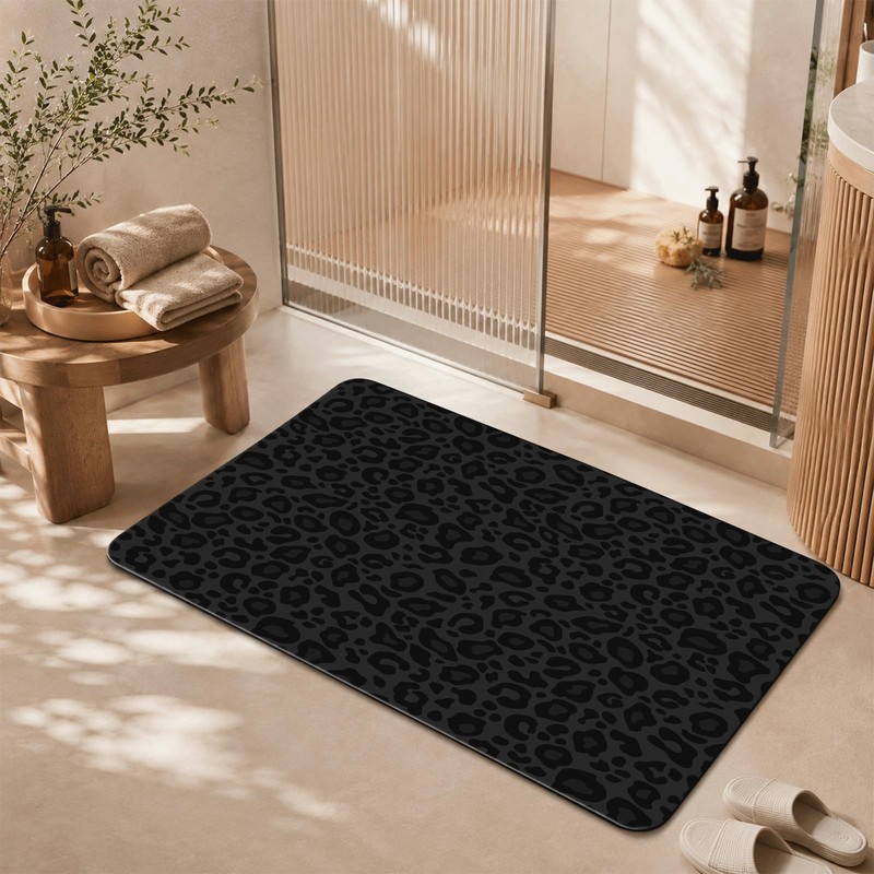 Natural Diatomaceous Earth Bath Mat, Ultra Thin Quick Dry Floor