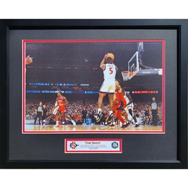 San Diego Aztecs Lamont Butler Game Winning Shot Custom Framed Picture - Size: 16 x 20 inches